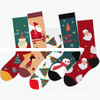 Wholesale Novelty Santa Xmas Holiday Custom Socks Funny Merry Christmas Cotton Crew Socks Women Men Spandex One Fits All Autumn