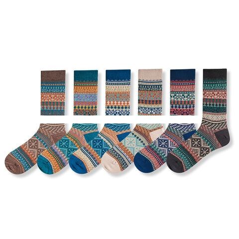 Men s High Quality N Chunk Thread Knitted Cotton Breathable Leisure Sports Crew Socks Custom logo Stripes Stylish Socks