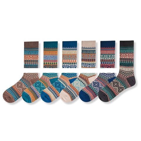 Men s High Quality N Chunk Thread Knitted Cotton Breathable Leisure Sports Crew Socks Custom logo Stripes Stylish Socks