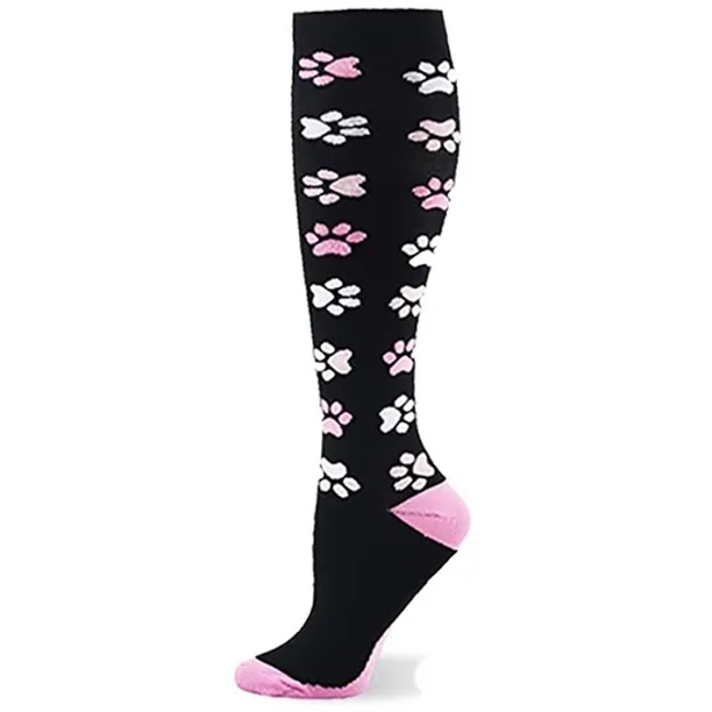 Custom Jacquard Pattern Compression Socks for Hiking & Running