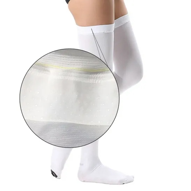 Medical White Gradient Close Toe Compression Socks