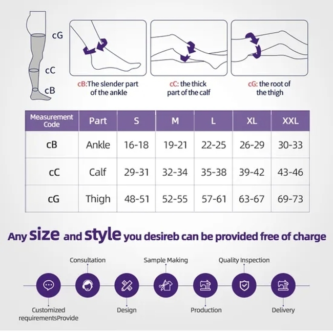 Post Surgical Socks Medical Grade II Ankle-Length Socks with Toe Exposed Medical Leg Sleeve Calf Stocking Women Post Surgery Compression Socks