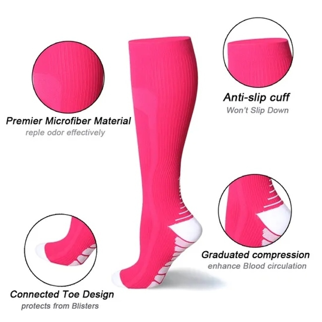 Brothock Medical Compression Stockings Explosive Sport Soccer Socks Non-Slip Outdoor Cycling Presure Elasticity Running Socks