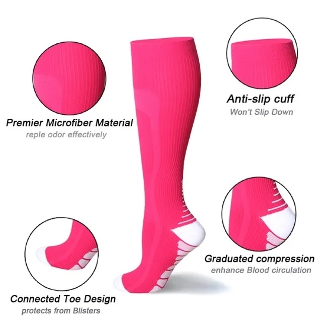 Brothock Medical Compression Stockings Explosive Sport Soccer Socks Non-Slip Outdoor Cycling Presure Elasticity Running Socks