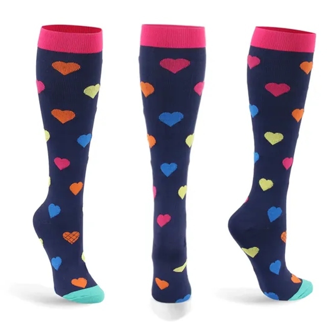 Uron Custom Logo Design Compression Football Socks Anti Slip Soccer Socks Athletic Sport Football Grip Socks