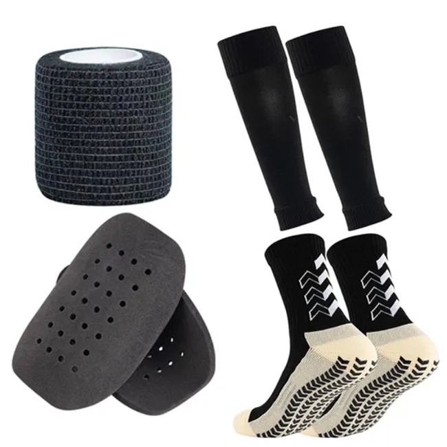 Personality Custom Soccer Shin Guard and Football Compression Sock Sleeve Soccer Grip Socks Set