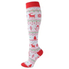 Christmas Compression Socks Breathable Comfortable Long Socks Funny Cartoon Pressure Sports Socks