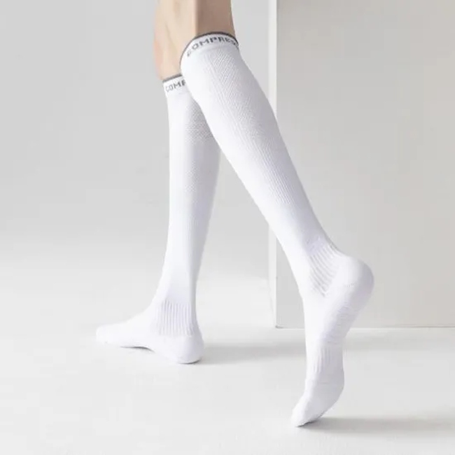 Fashion OEM Nylon Men Knee High Cycling Compression Sport Socks