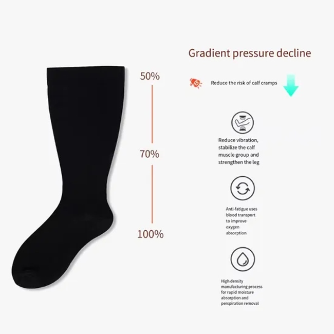 Compression Socks 6XL for Plus Size Ankles and Extra Wide Calf - Bulk Knee High Socks with 20-30mmhg