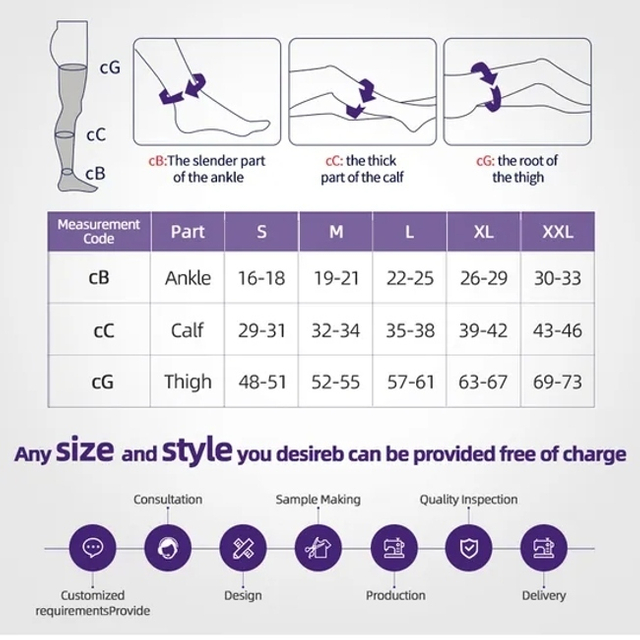 Post Surgical Socks Medical Grade II Ankle-Length Socks with Toe Exposed Medical Leg Sleeve Calf Stocking Women Post Surgery Compression Socks