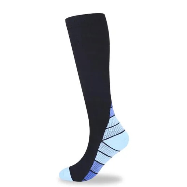 Custom Men Athletic Socks 20-30 Mmhg Knee High Athletic Running Compression Socks for Men and Women
