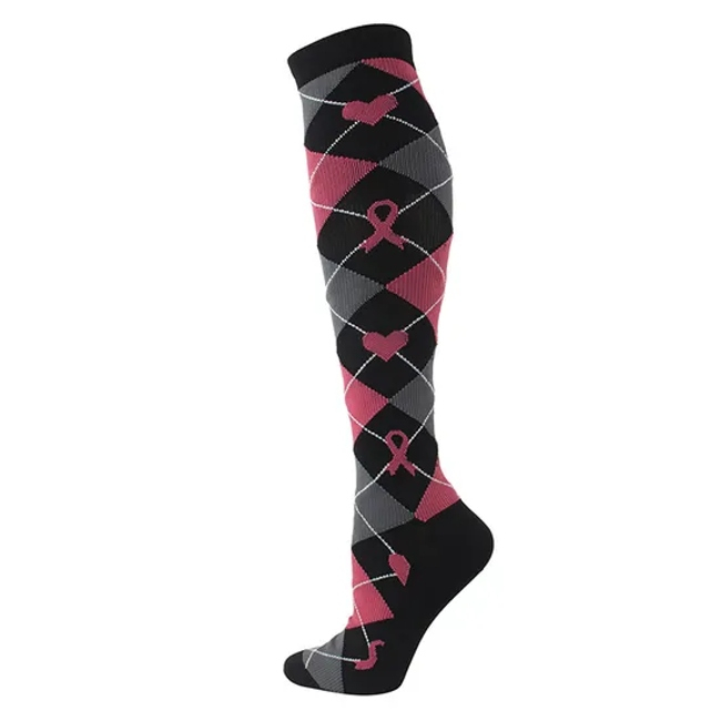 Fashionable Fancy Customized Logo Compression Sports Socks for Summer Autumn Men and Women Designer Comfortable Athletic Compression Socks
