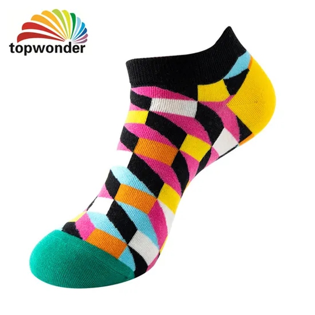 Wholesale and Customize All Designs of Geometric Figure Sock, Boat Sock, Summer Sock, Low Ankle Sock in Many Colors, Sizes and Material