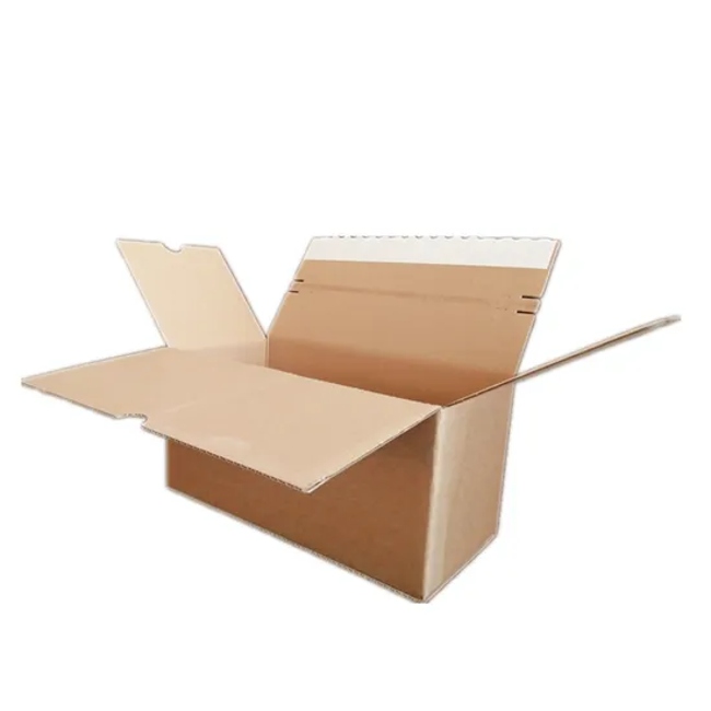 Personalised Brown Foldable Cardboard Shipping Carton Box with Tear Strip Zipper Recycled Materials for Socks Packaging Mailer