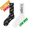 Custom Cotton Plain White Black Golf Socks for Men