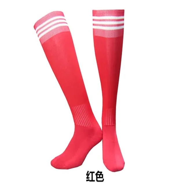 Gy9-Cdp501#Polyester Three-Strip Plain Plain MID-Length Football Socks for Adults