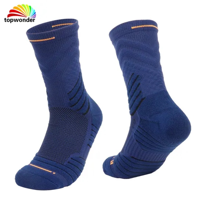 Customize and Wholesale All Sorts of Dry-Fit Anti-Slip Crew Football Basketball Running Cycling Sock with Cushion Bottom at Low Prices