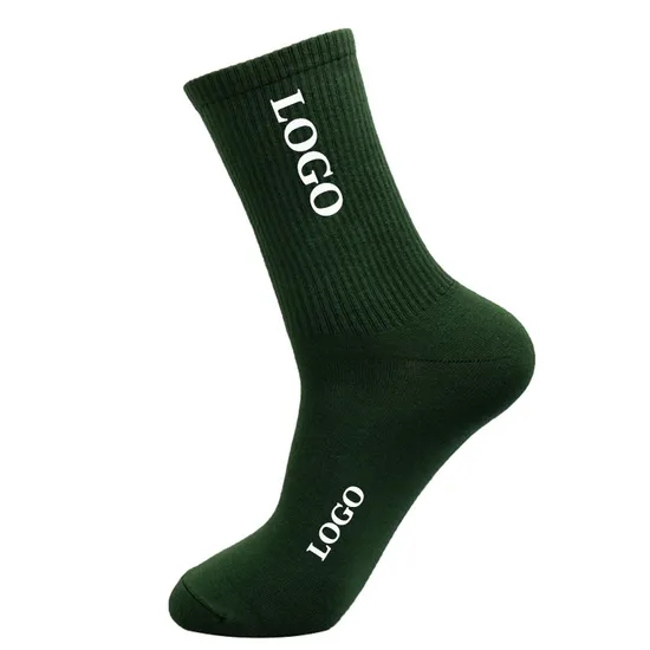2024 New Style Wholesale Custom Logo High Quality Compression Stockings Solid Color Cotton Sports Warm Socks