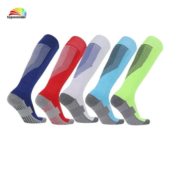 Customize Dry-Fit Cushion Bottom Football Sports Sock with Good Sweat Absorbing Function
