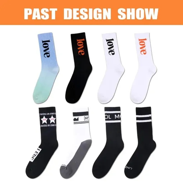Anti Slip Cotton Solid Color Premium Knitted Custom Crew Sports Socks