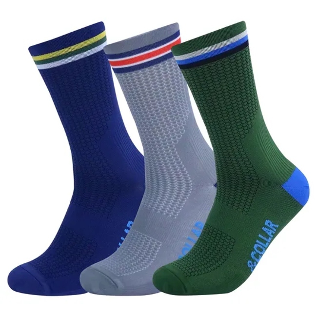 OEM Manufacturer Custom Logo Nylon Tube Cycle Sports Compression Breathable Crew Cycling Socks