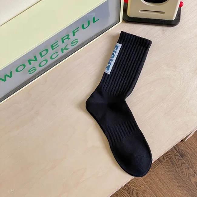 Power Club Unisex Performance Athletic Winter Black Sports Gym Compression Ribbed Tube Organic Cotton Socks for Men Large Size