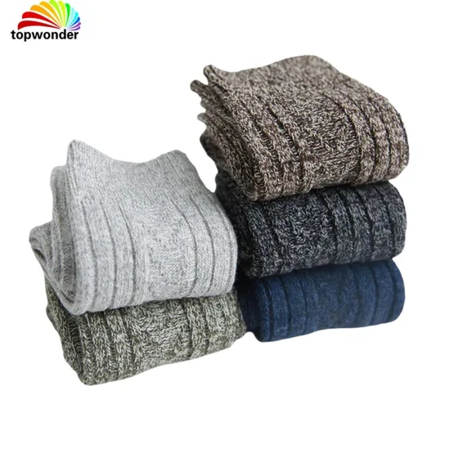 Customize and Wholesale Vintage Melange Color Thick Knitting Winter Sock in Many Colors and Designs at Low Prices