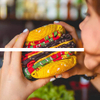Trend crazy funny Hamburger crew cotton design socks