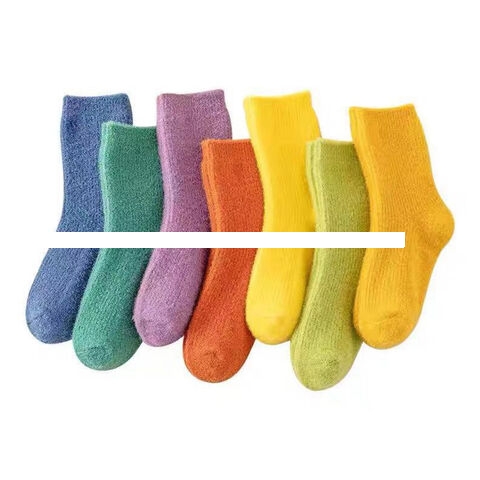 Promotional price Custom sleeping socks autumn winter white velvet warmth thick towel socks boys cotton crew socks