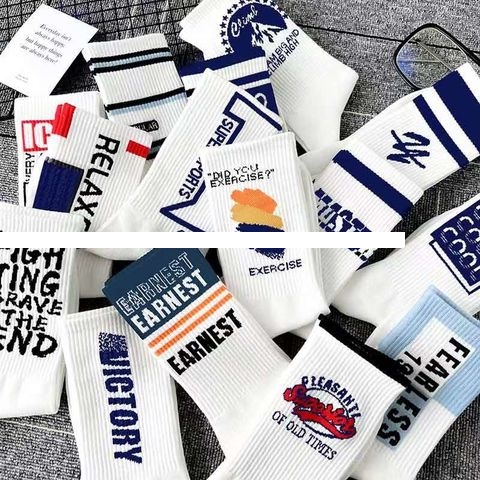 Wholesale Funny women girl fashion crew cotton design socks