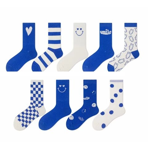Cheap Funny women girl fashion crew cotton design socks