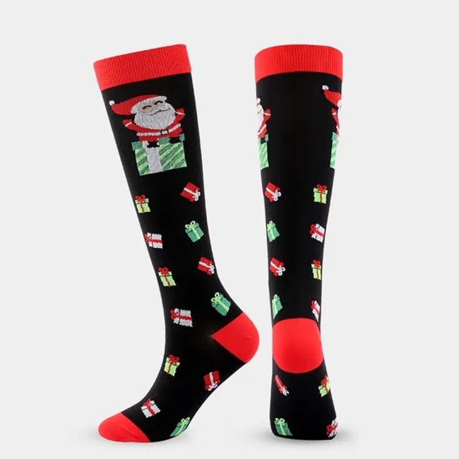 Custom Christmas Medical Compression Support Socks 15-20 Mmhg Halloween Compression Socks