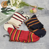 Qlm-107-2 Jacquard Knit Sweat-Wicking Compression Stripe Socks for Women