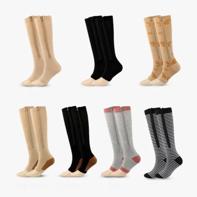 Sports Men Women Outdoor Breathable Cotton Pantyhose Compression Grip Socks