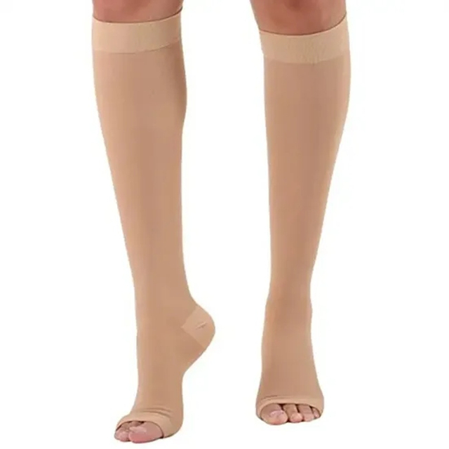 Best Quality Firm Support Nylon Gradient Footless Compression Thigh High Stockings Socks