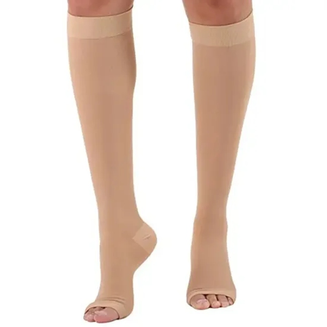 Best Quality Firm Support Nylon Gradient Footless Compression Thigh High Stockings Socks
