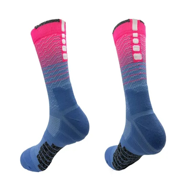 OEM Manufacturers Compression Socks Basketball Sokken Logo Custom Sports Socks Crew Mens Sock