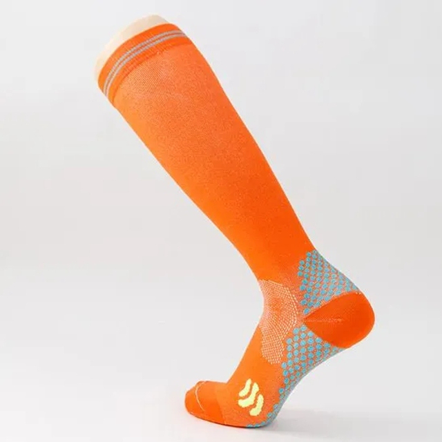 Custom OEM Logo Long Sleeve Nylon Unisex Men Cycling Sports Football Compression Socks