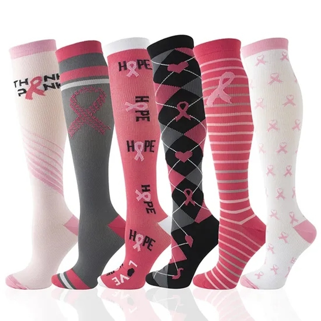 American Style Printing Fantastic Pattern Sport Running Soft Nursing Compression Socks for Unisex Youth and Adults