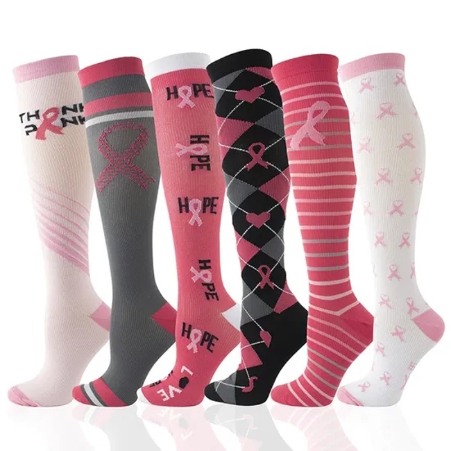 American Style Printing Fantastic Pattern Sport Running Soft Nursing Compression Socks for Unisex Youth and Adults
