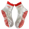Custom Logo Grip Trampoline Socks Pilates Non Slip Yoga Curl Socks Compression Tube Crew Ruffle Socks