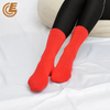 Qlm-320-7 Custom Logo New Year Compression Red Cotton Socks for Woman