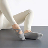 Sample-based Customization New Cotton Breathable Mid-calf Colorful Striped Anti-slip Yoga Socks Pilates Socks Indoor Gym Dance 