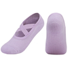 Hot Product Cotton Breathable Mid-calf Yoga Socks Solid Color Striped Anti-slip Sports Socks Pilates Socks Dance Fitness 