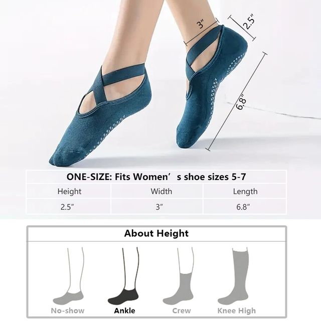 affordable price Women's Non-Slip Pilates Socks With Extra Grip - Essential For Yoga And Ballet Studios - Suitable For 