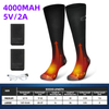 online selling Winter Heated Socks Rechargeable Heating Socks For USB mah Heated Socks Warmth Outdoor Heated Boots Snowmobile 
