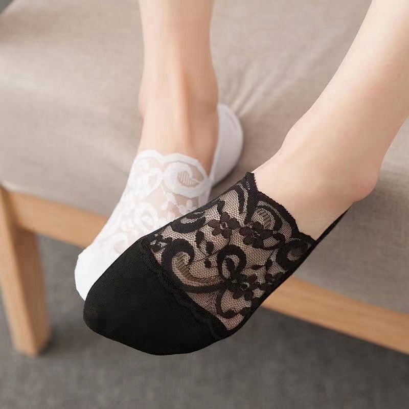 unique designs New Women Socks Slippers Non-slip Breathable Cute Lace Invisible Socks Sexy Non-slip Cool Thin Socks Fashion 