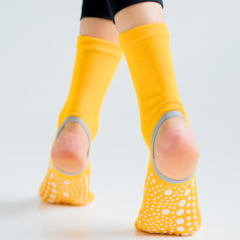 Made to Order Hot Two Toe Yoga Socks Silicone Non Slip Quick-Dry Pilates Sock Foot Heel Cotton Ventilation Ballet Dance Sock 