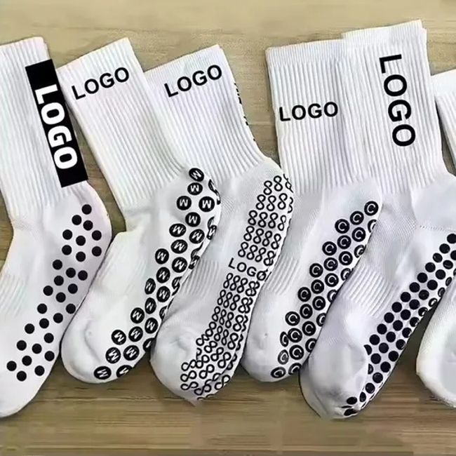 High Quality OEM Custom Design Men Brand Soccer Football Crew Grip Sports Socks