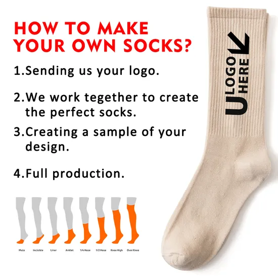 Wholesale Low MOQ Cotton Crew Unisex Men Women Children Custom Logo Sports Socks